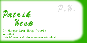 patrik wesp business card